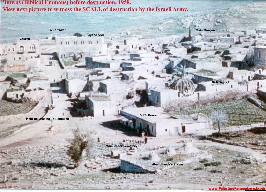 Picture for 'Imwas Village - Palestine: : General view of our beautiful village in 1958 - before destruction. Click here to see the scale of the Israeli destruction in the next picture. Picture Taken By Pierre Medebielle